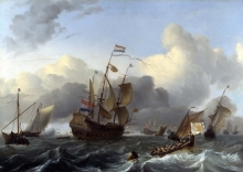 212/backhuysen, ludolf - the eendracht and a fleet of dutch men-of-war